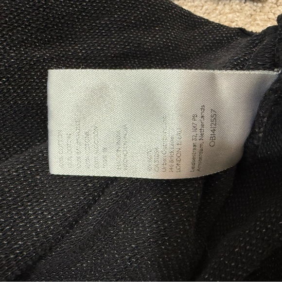 Anthropologie Pilcro Split Hem Acid Washed Black V-Neck Top Size Medium Boho - Picture 8 of 11